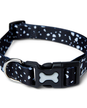 Pets at Home Dot Print Dog Collar Black